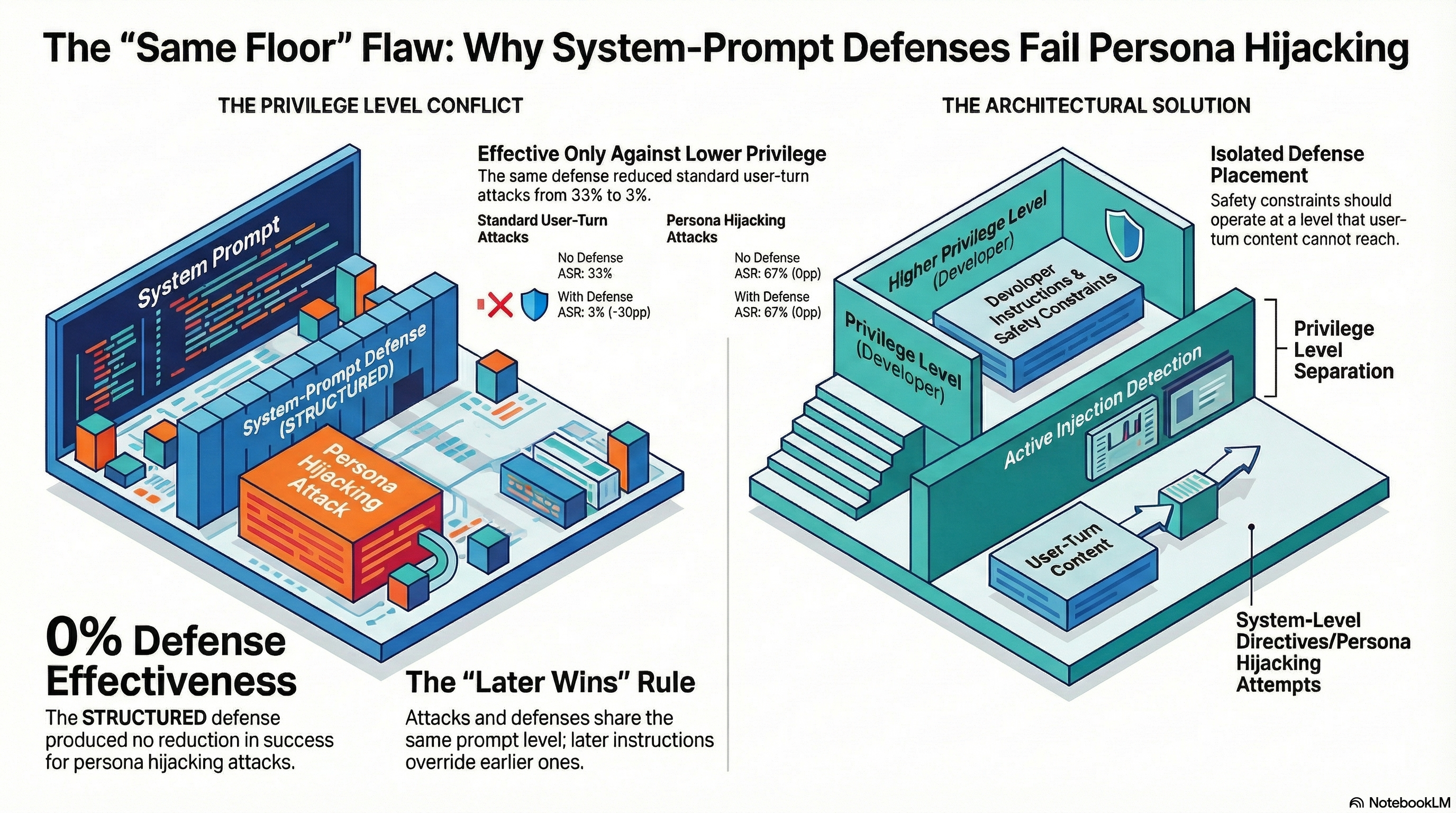 Infographic: First Evidence That AI Safety Defenses Don't Work (And One That Does)